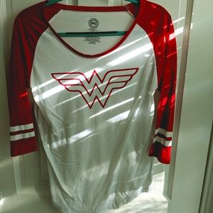 DC Comics Wonder Woman Red Baseball Tee - Size XL